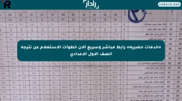 «خدمات حصرية» رابط مباشر وسريع الآن خطوات الاستعلام عن نتيجة الصف الأول الإعدادي